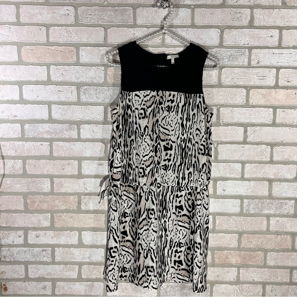 Joie Floreal Silk Sleeveless Dress in Caviar Size S - Picture 7 of 12